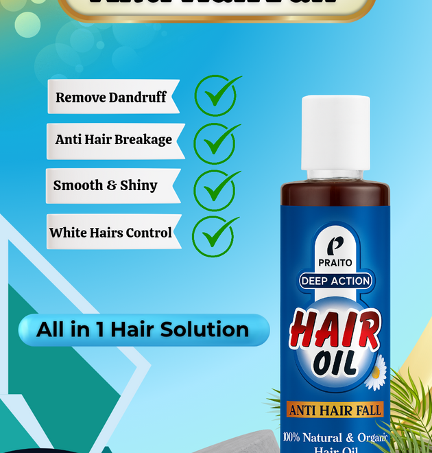 Praito Hair Oil – Stop Hair Fall, Boost Growth & Shine Naturally